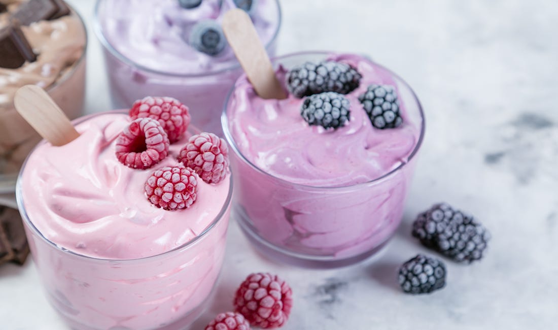 Collagen-Supporting Berry Yogurt Freezer Cups