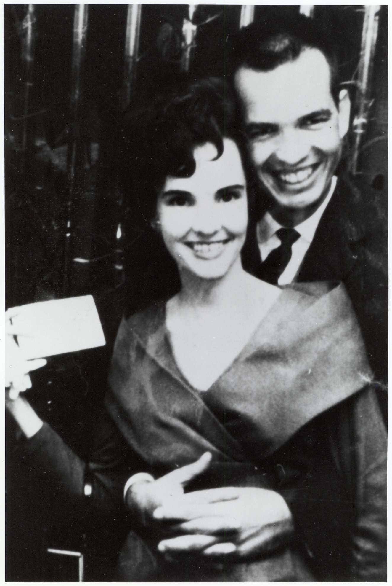 Janet, Jennifer's mother in earlier days, standing with Jennifer's father in the late 50's 