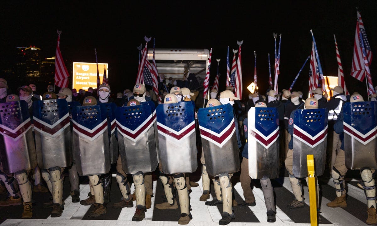 A white nationalist pyramid scheme': how Patriot Front recruits young  members | US news | The Guardian