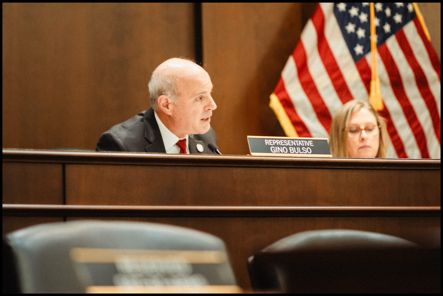 Rep. Gino Bulso during a House subcommittee hearing February 6, 2024 (Photo: Adam Shoop).