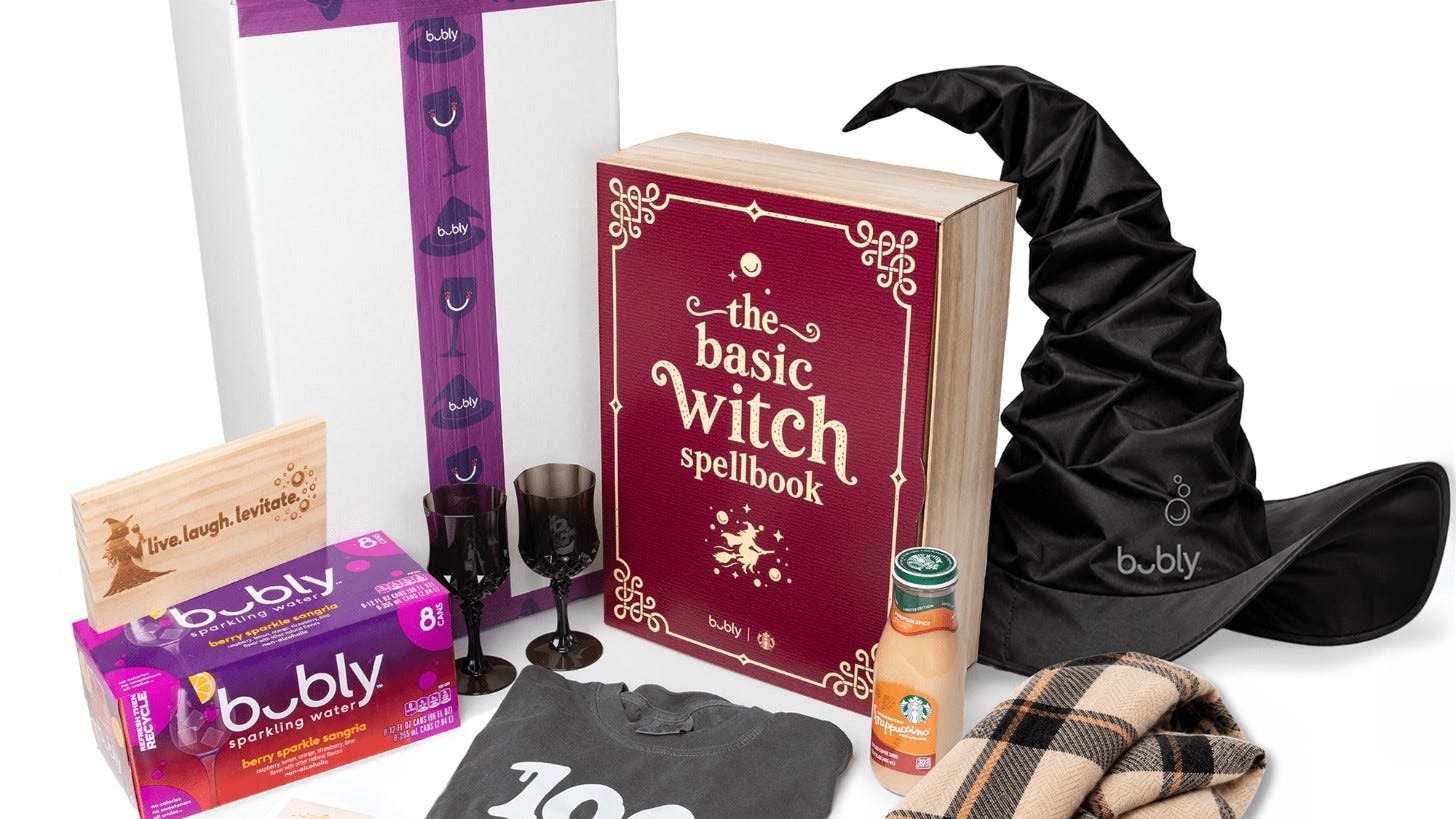 The Bubly x ready-to-drink Starbucks Frappuccino Basic Witch Kit. Image: Bubly