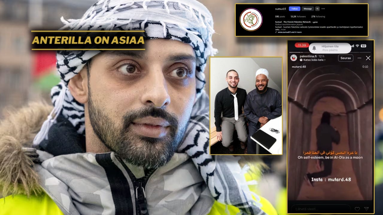 Suomen Sumud-terroristiverkoston keulahahmona tunnettu muslimi jakoi Instagramissa suoraan islamonatsi-terroristijärjestön Hamasin terroristien propagandavideoita yli 13 000 suomalaiselle sosialistiselle seuraajalleen. Suomen Sumud-terroristiverkoston keulahahmona tunnettu muslimi jakoi Instagramissa suoraan islamonatsi-terroristijärjestön Hamasin terroristien propagandavideoita yli 13 000 suomalaiselle sosialistiselle seuraajalleen.