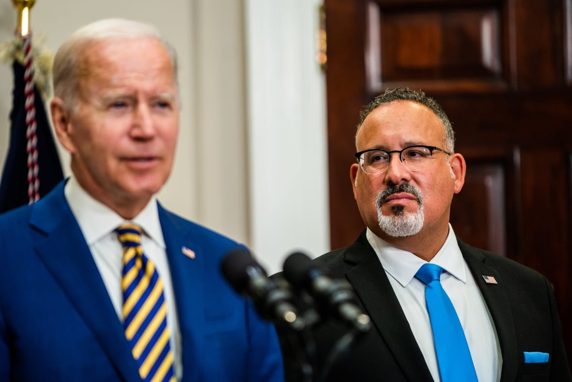 Education Secretary Cardona says Biden administration won't stop 'fighting'  for student debt relief