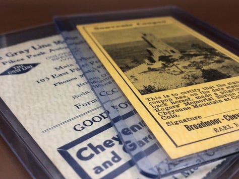 historic Broadmoor–Cheyenne Mountain Highway toll road ticket gallery