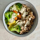 Turkey taco bowl with green goddess drizzle