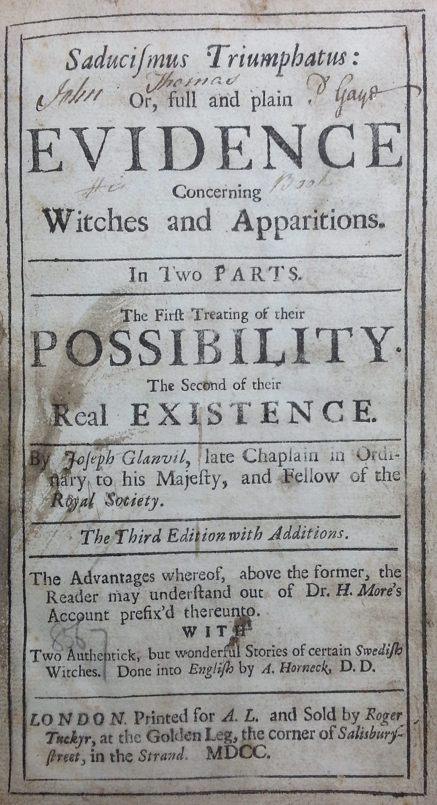 The Drummer of Tedworth: a Halloween tale of witchcraft, demons and an  extremely noisy ghost | Special Collections and Archives / Casgliadau  Arbennig ac Archifau