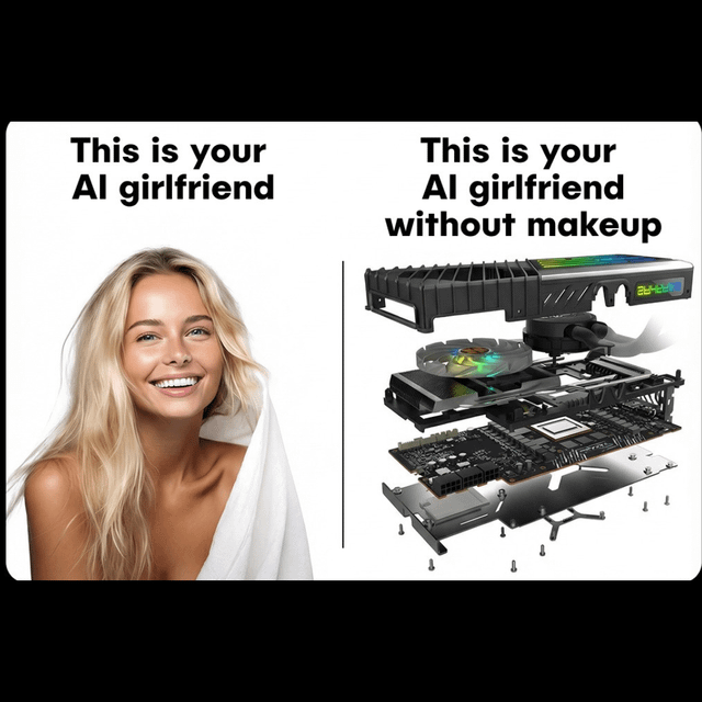 r/aimemes - This is your AI girlfriend vs. This is your AI girlfriend without makeup, 😂 r/aimemes - This is your AI girlfriend vs. This is your AI girlfriend without makeup, 😂