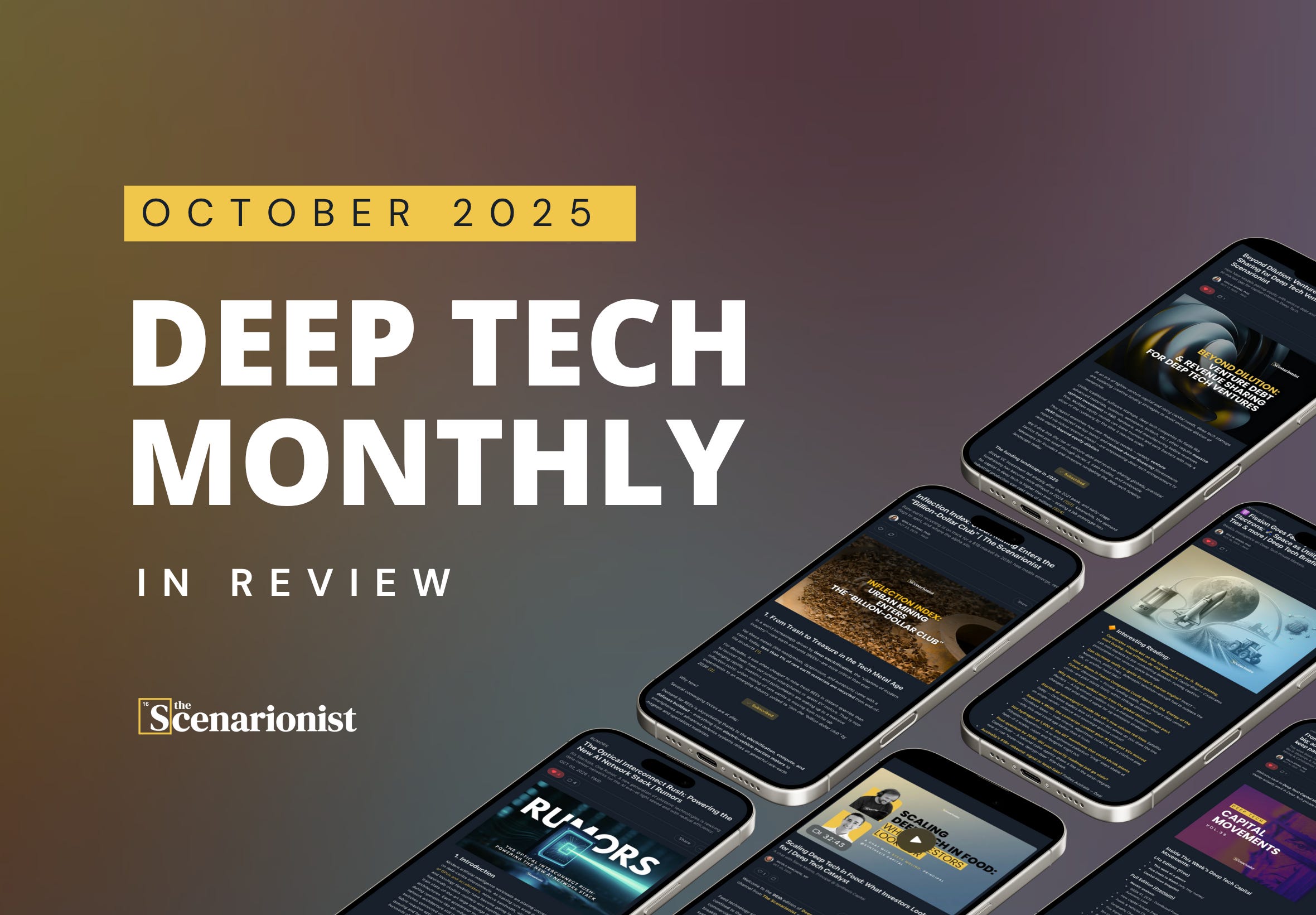 This month in deep tech startup and venture Capital