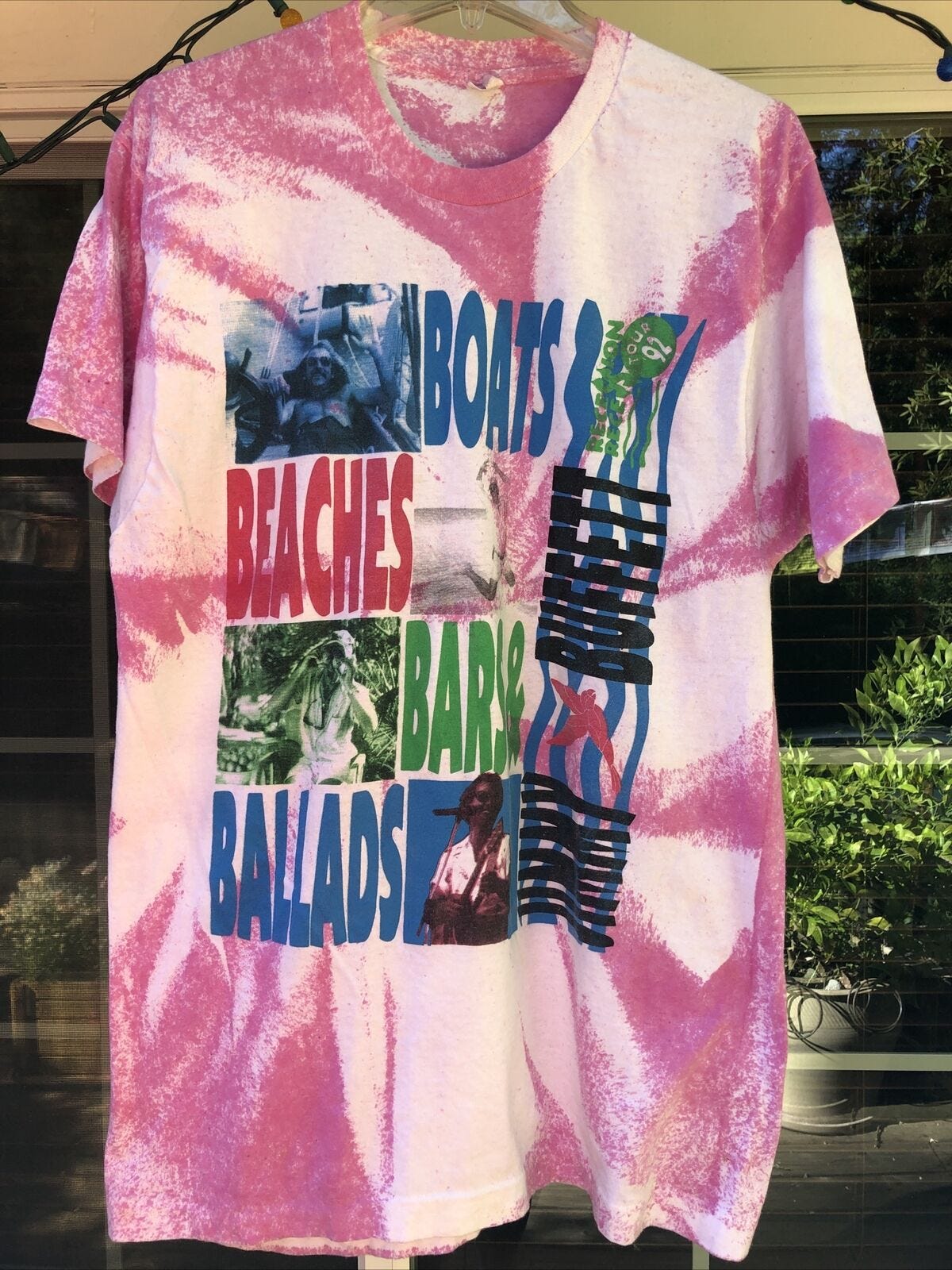Image 01 - Jimmy Buffett Tie Dye &amp;#039;92 Tour T-Shirt Boats Beaches Bars Ballads Mens XL