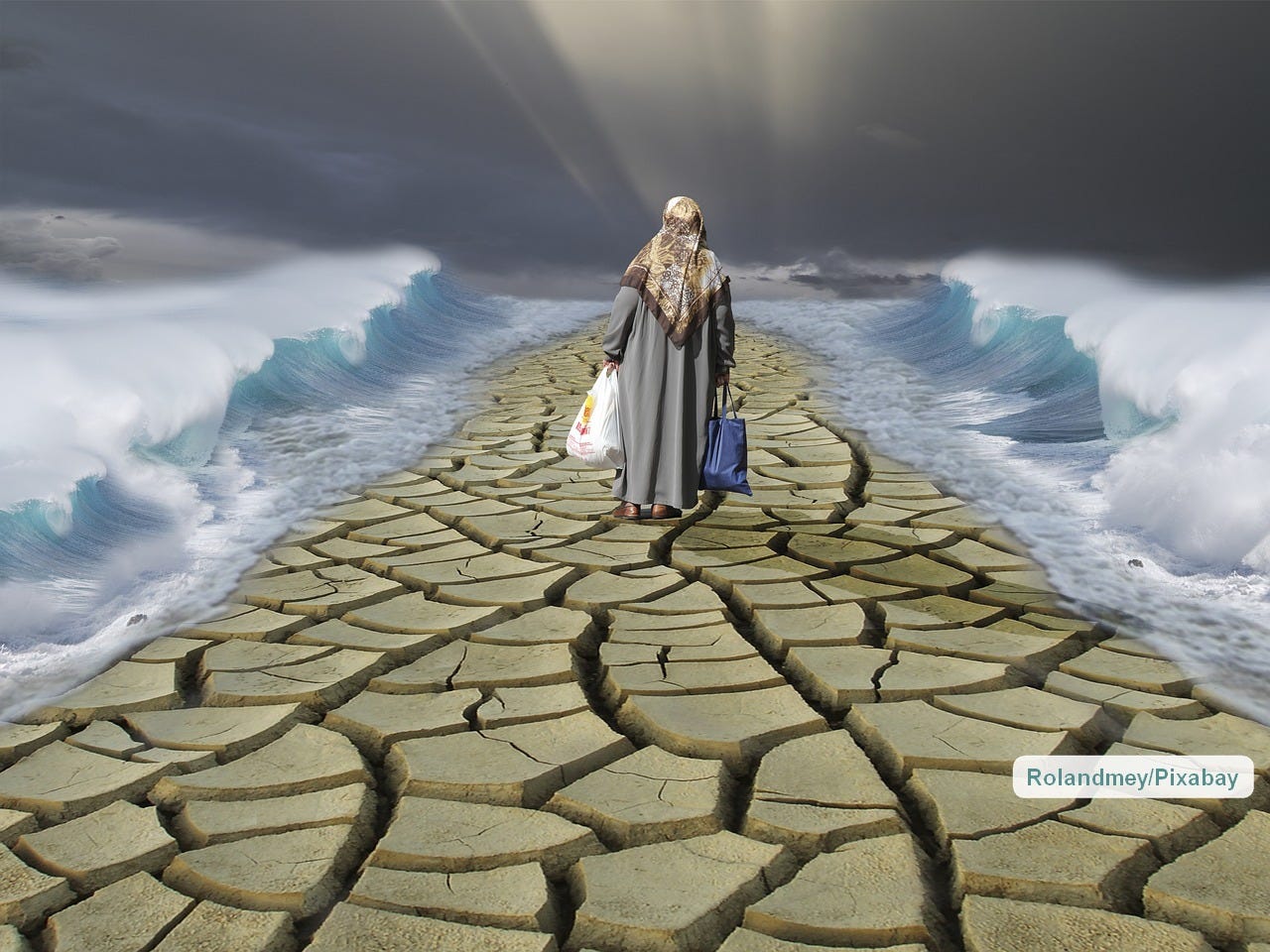 Isolated refuge carrying belongings and survival supplies. Hopeful for the end of depravity and sufferings