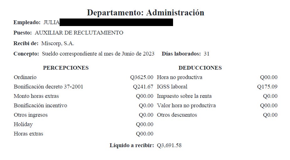Ficha de Julia empleada o ex empleada de Miscorp S.A, estos datos expuestos sin contraseña en el servidor. Ficha de Julia empleada o ex empleada de Miscorp S.A, estos datos expuestos sin contraseña en el servidor.