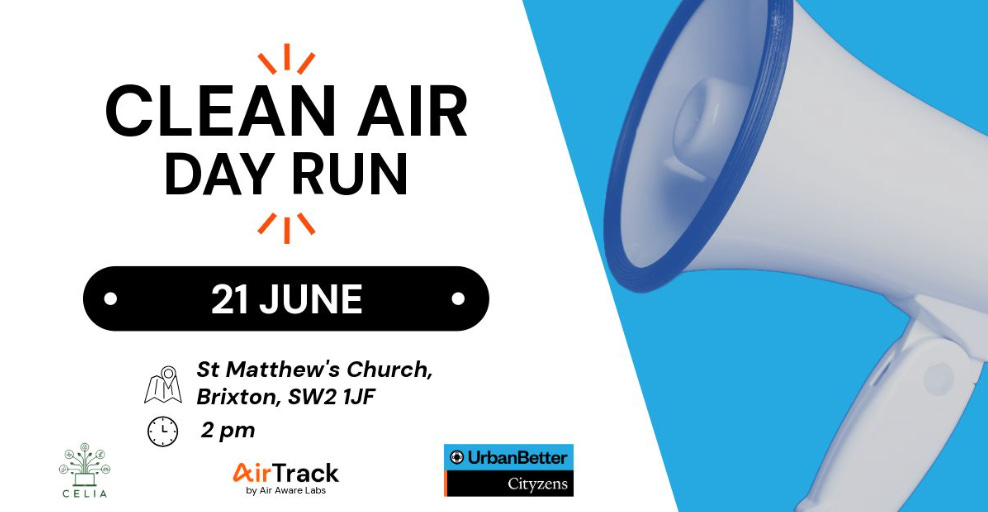 Poster for Clean Air Day run on 21 June