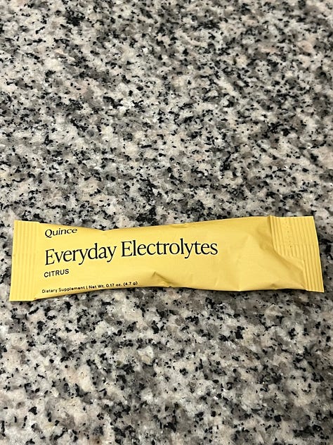 Proof that I bought electrolytes from Quince (lol)