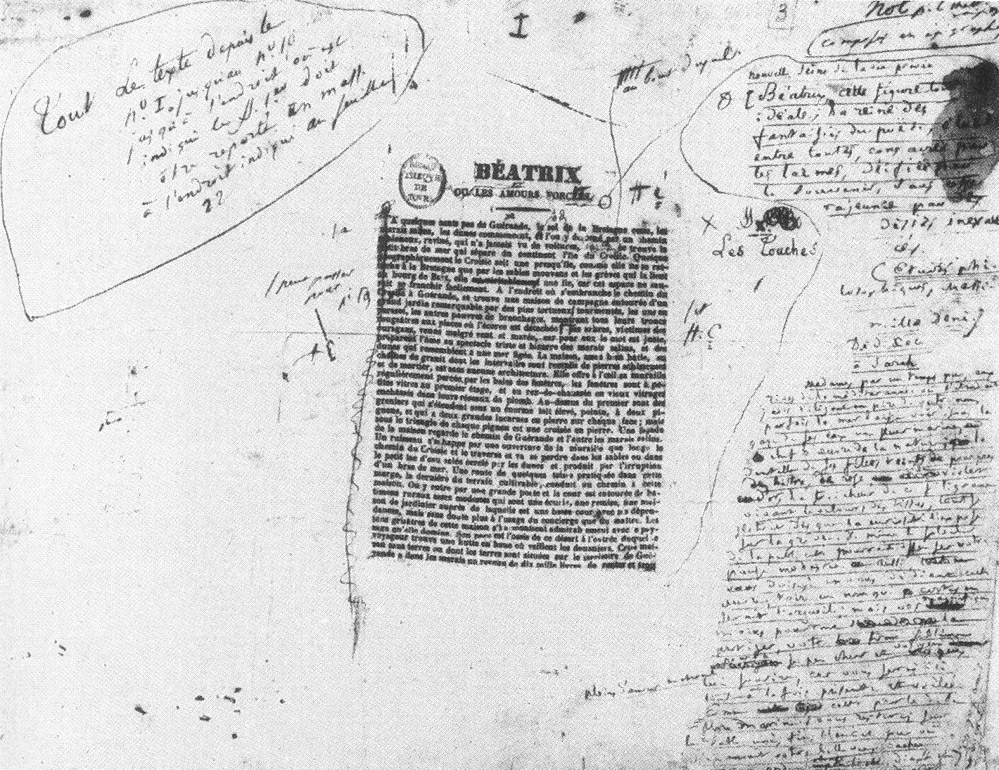 Obsessive re-writer: Honoré de Balzac's initial proofs of his book Béatrix