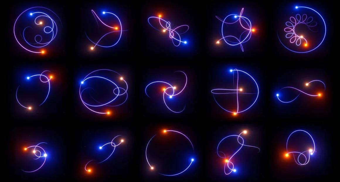 graphic depicting the three body problem graphic depicting the three body problem