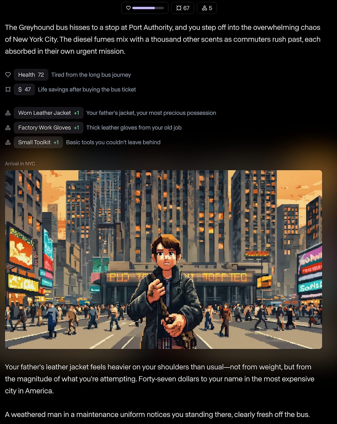 A screenshot of a Runway AI game. A screenshot of a Runway AI game.