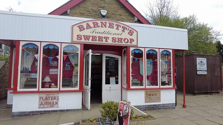 The Ice Cream Parlour and Sweet Shop at Crich Tramway Village. Image: Roland's Travels