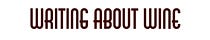 Writing about wine