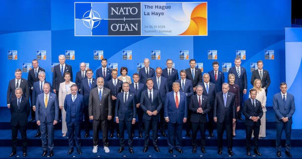 Group photo from 2025 NATO summit