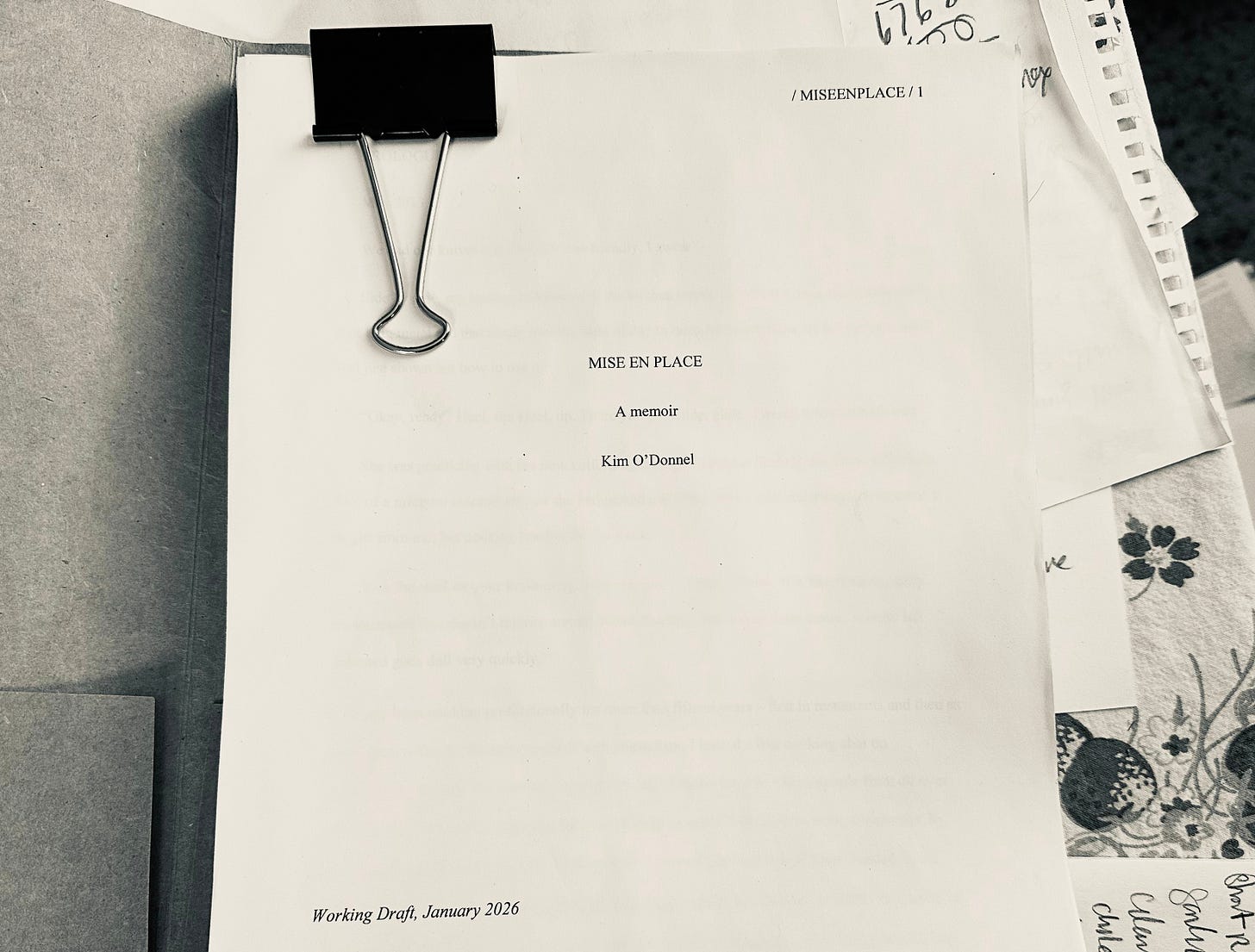 book manuscript print out