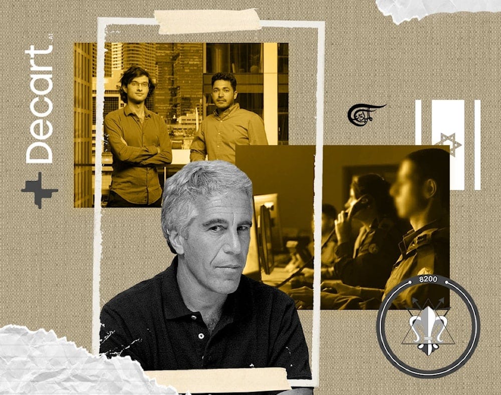 Given ample indications Epstein was collating sexual blackmail material on powerful figures for intelligence agencies, comments made by Mirage's cofounder to Ynet take on a chilling character. (Al Mayadeen English; Illustrated by Batoul Chamas)