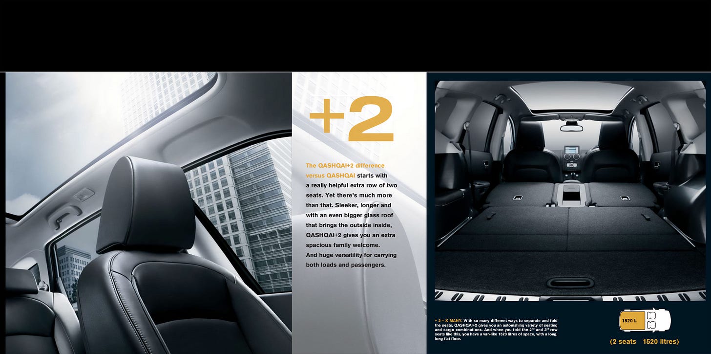 Nissan Qashquai 2008 brochure +2 interior Nissan Qashquai 2008 brochure +2 interior