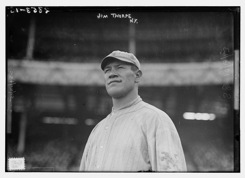 Jim Thorpe, New York NL, at Polo Grounds, NY (baseball)] - LOC's Public  Domain Archive Public Domain Search