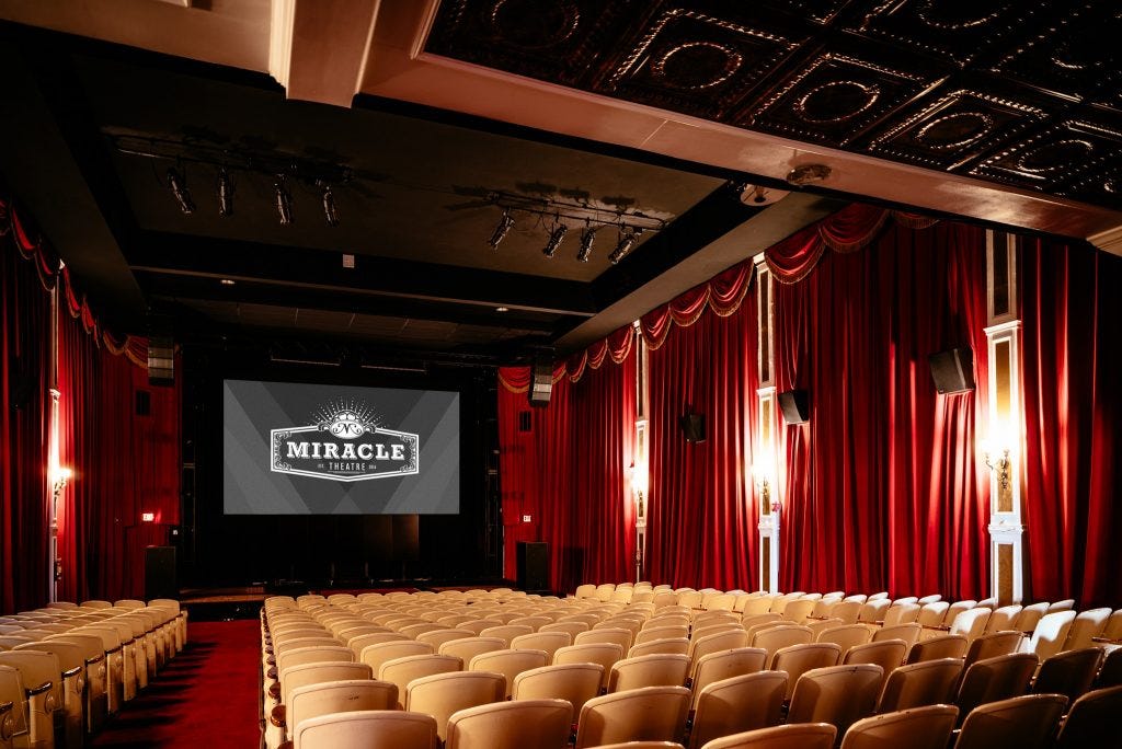 A shot of Miracle Theatre's interior.