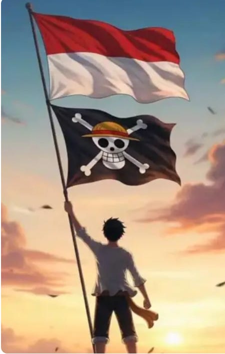 A person holding a flag with a pirate hat and a skull

AI-generated content may be incorrect.