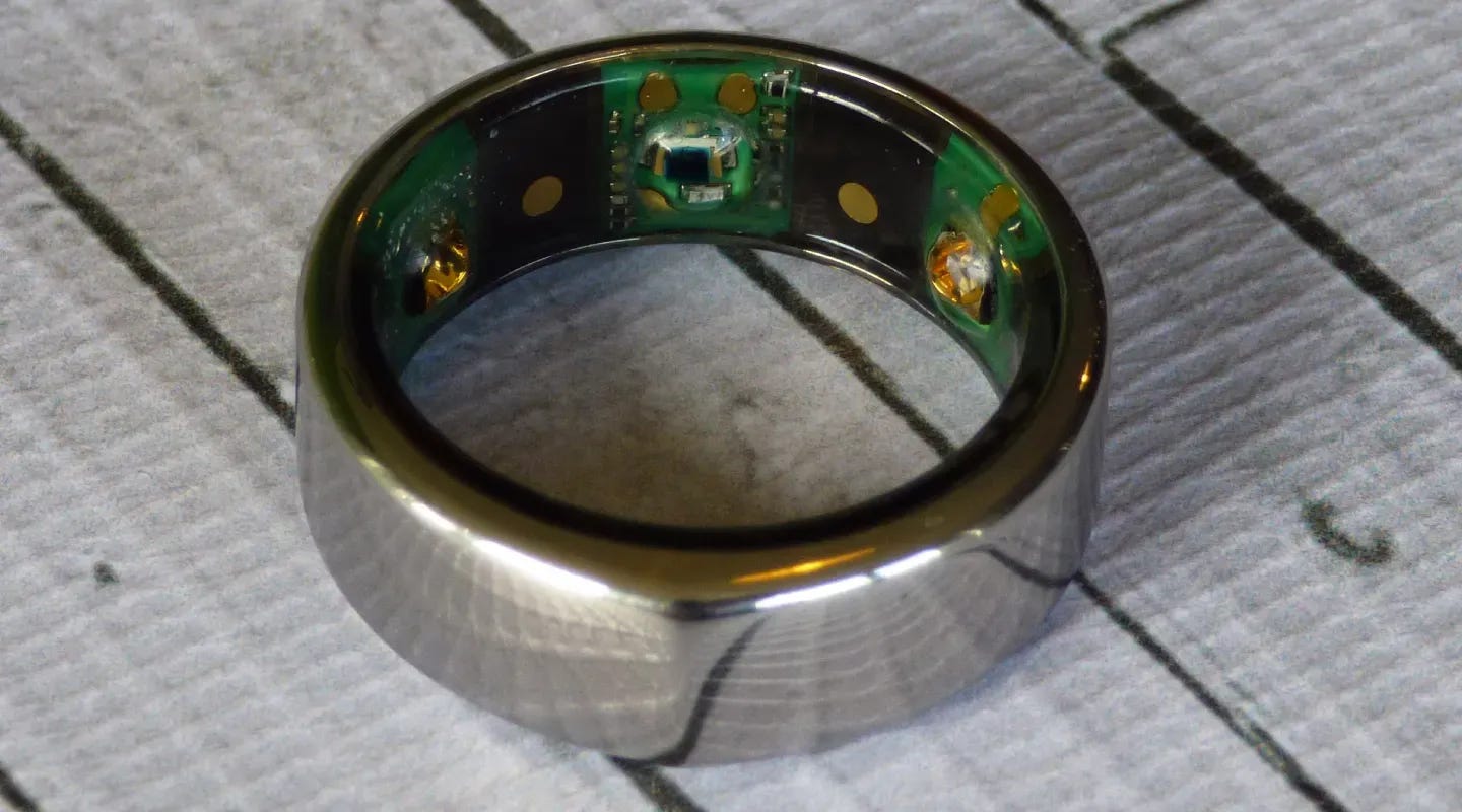 Segunda generación del Oura Ring. Imagen de Tech Radar.