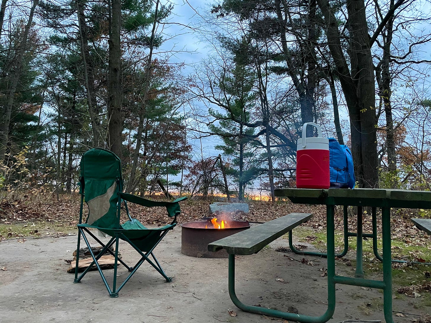 View from campsite 28 at Lake Wissota State Park