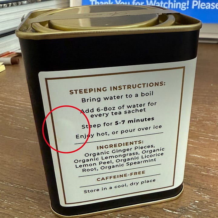Bubbling Stickers on Teas