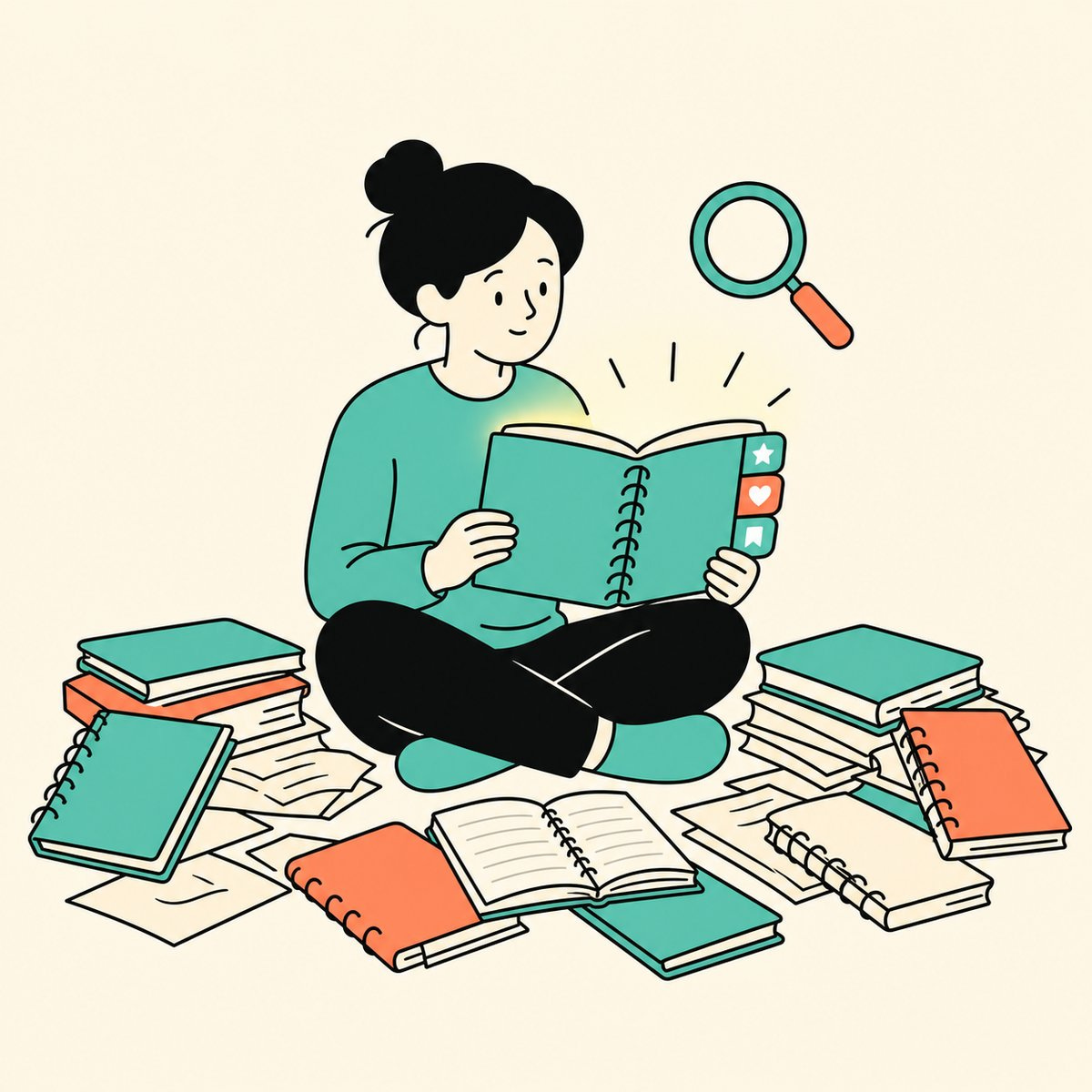 Sáu cuốn sổ, ba năm, và một ngày mình nhận ra mình đang ghi chép mà chẳng nhớ nổi gì cả.
