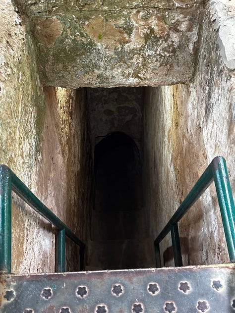 Tunnels have been expanded (so they were smaller than these) for tourism purposes. The larger entrances were for groups of people to enter the tunnels at once.
