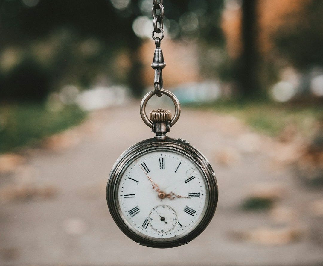 pocket watch at 3:55