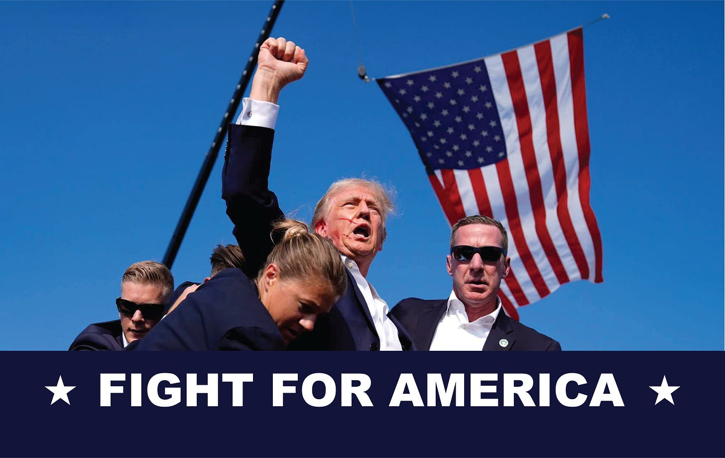 Trump "Fight for America" Flag - Colonial Flag