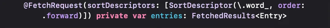 FetchRequest from CoreData