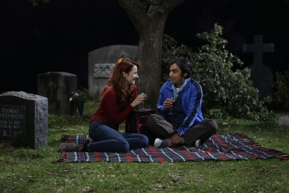 raj in cemetary with emily big bang theory final 823 2015 raj in cemetary with emily big bang theory final 823 2015