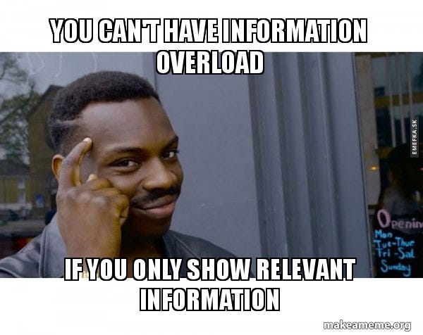 Information overload meme