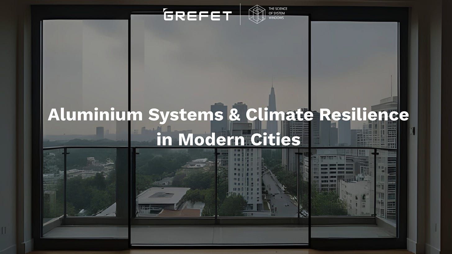 Sustainable aluminium systems in city architecture for climate change adaptation