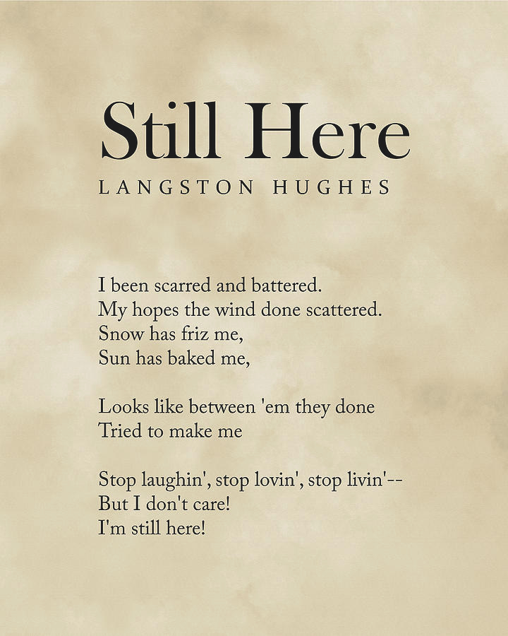 Still Here - Langston Hughes Poem - Literature - Typewriter ...