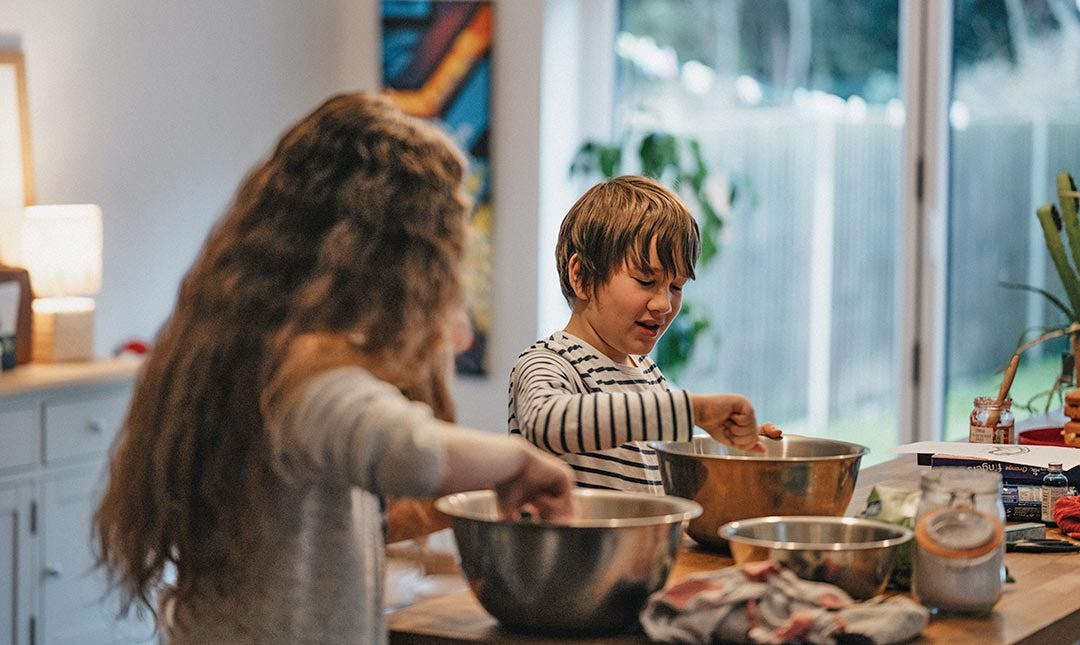 Kids baking in the kitchen