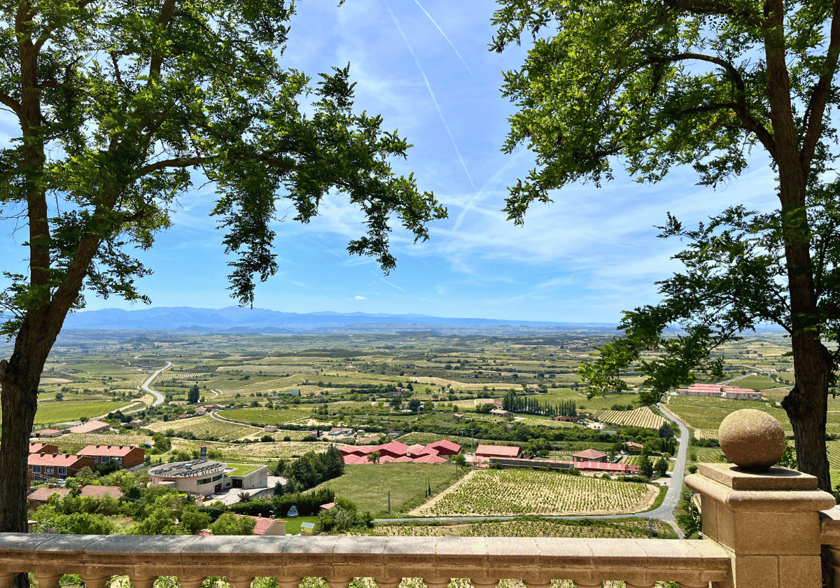 View of Rioja Alavesa from the entrance of La Guardia, Spain View of Rioja Alavesa from the entrance of La Guardia, Spain