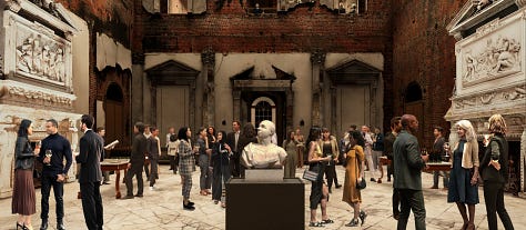 Clandon Park, Surrey. As it was before and after the fire, and the National Trust's 'vision' for its future. (National Trust Images)