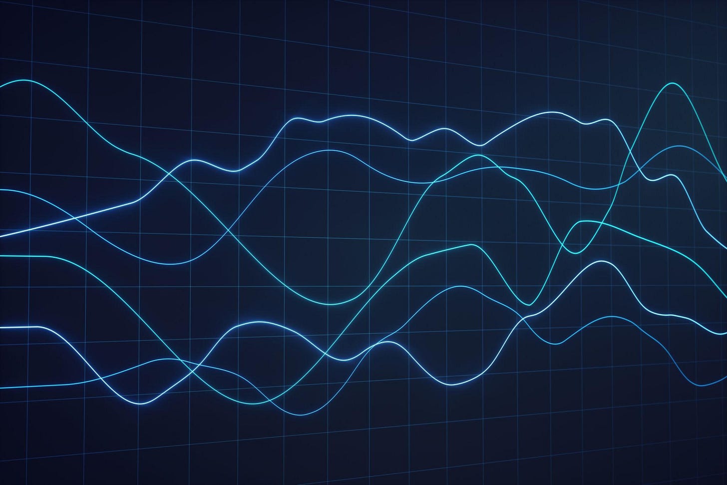 Simple line chart on dark background Simple line chart on dark background