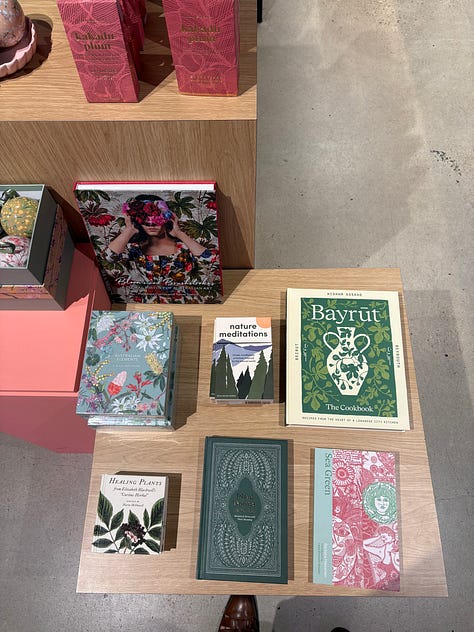 Christmas decorations in Adelaide Arcade, Richard Scarry 'Things I'm grateful for' illustration, books including Sea Green at AGSA.
