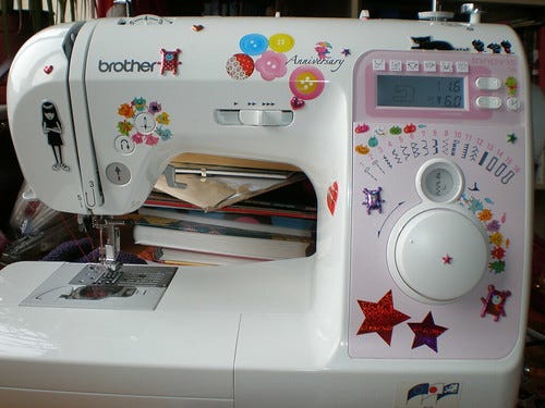 sewing machine with stickers sewing machine with stickers