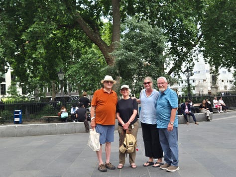 From L to R: All 4 of us, Jim and Erin, Elaine and Erin