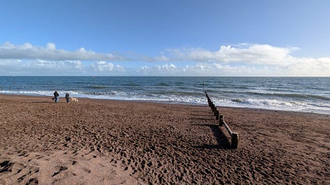 The view from my writing room and the Devonshire coast