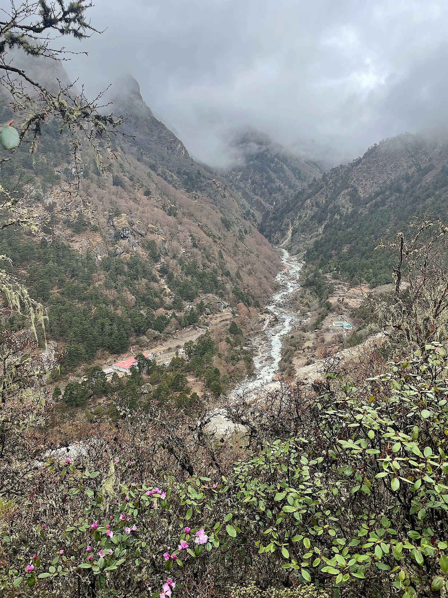 Looking upriver toward the Gokyo lakes area, where we should definitely go next year!